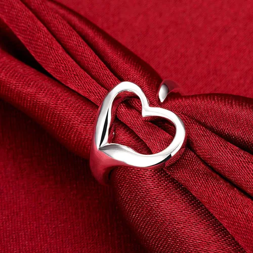 Vista 108 de Anillo de plata de ley 925, minimalista, ajustable, hecho a mano, para mujeres y niñas