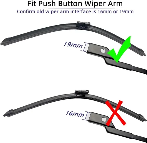 Vista 2 de Escobillas de limpiaparabrisas delantero compatibles con Chevrolet Trax Tracker 2012-2022 para parabrisas y ventanas, cepillos de lluvia de 26 + 14