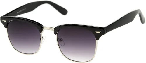 Vista 2 de zeroUV Premium Half Frame Horn Rimmed Sunglasses with Metal Rivets