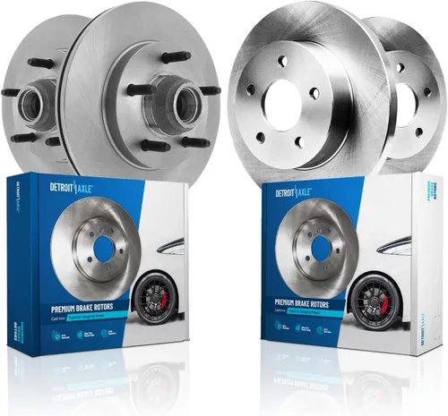 Vista 42 de Detroit Axle - Rotores de freno delantero para Volkswagen Touareg Audi Q7 Porsche Cayenne Rotores de freno de disco perforados y ranurados Reemplazo
