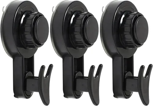 Vista 15 de VALINK Ganchos giratorios con ventosa, gancho de ventosa de pared, sin perforaciones, de plástico, impermeable, para baño, cocina, ganchos Negro