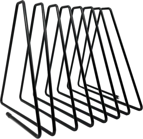 Vista 5 de JIARI Organizador de libros, soporte para revistas, organizador de archivos de escritorio, sujetalibros con extremo de libro, sujetalibros Negro