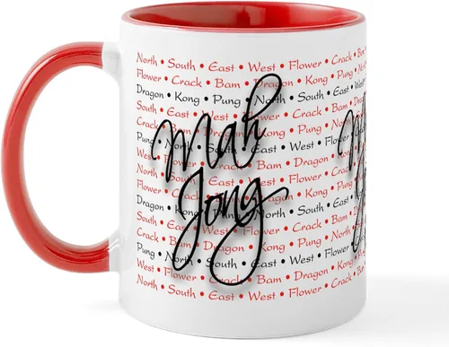 Vista 41 de CafePress Mahjong Mugs - Taza de café de cerámica de 11 oz (11.0 fl oz)