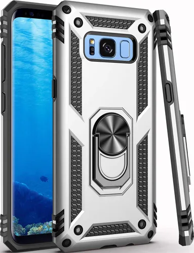 Vista 8 de LUMARKE Funda para Galaxy S8, pasa 16 pies, probada contra caídas con soporte de anillo magnético, compatible con soporte de montaje de automóvil