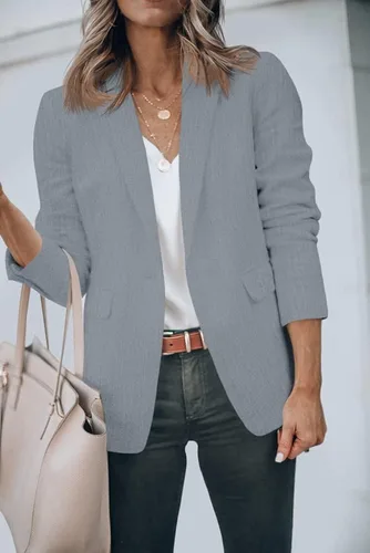 Vista 3 de Cicy Bell Womens Casual Blazers Open Front Long Sleeve Work Office Jackets Blazer
