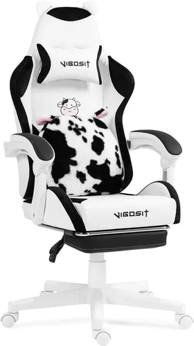 Vista 14 de Gaming Chair, Home Office Computer Chair, Ergonomic Executive Swivel Rolling Chair with Footrest Comfortable Headrest and Lumbar Support for Back