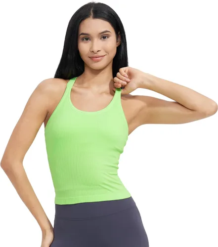 Vista 76 de sphinx cat - Camiseta corta de entrenamiento para mujer, camiseta sin mangas, acanalada, con espalda cruzada y brasier integrado