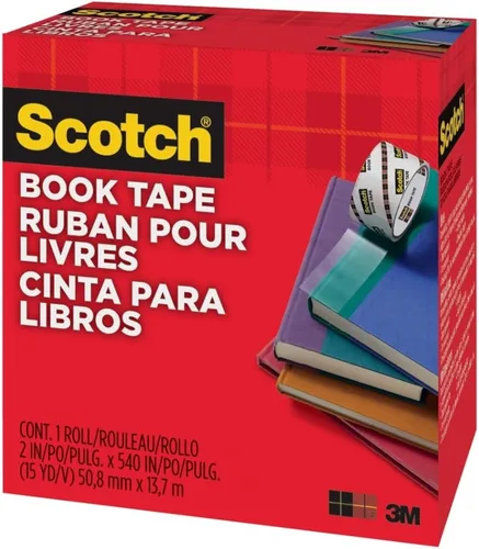Vista 2 de Scotch Cinta adhesiva para libros 845, Transparente