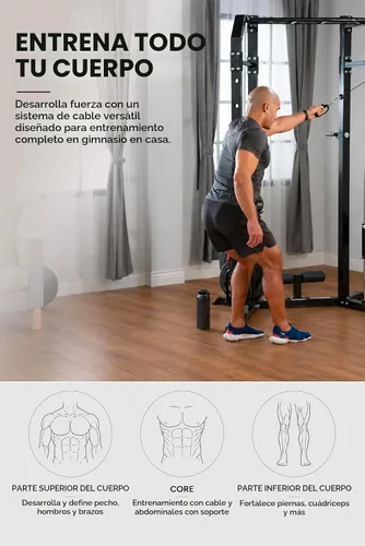 Vista 2 de Marcy Power Cage with Pulley, Pull Up Dip Station, Squat Rack SM-3551AMZ