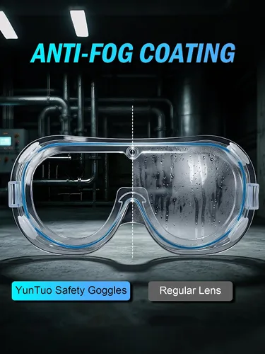 Vista 5 de 1 paquete de gafas de seguridad antivaho, gafas de seguridad protectoras, protección para los ojos