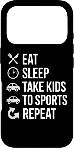 Vista 30 de Eat Sleep Take Kids to Sports Repeat Sports Parent Life Case for iPhone 17