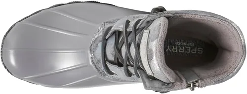 Vista 4 de Sperry Botas de lluvia acolchadas brillantes Saltwater para mujer, Gris (Grey Grey)