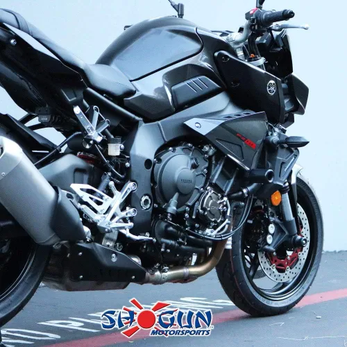 Vista 6 de Shogun 2017 Yamaha FZ10 FZ 10 2018 2019 2020 2021 2022 MT-10 MT 10 SP Negro Deslizadores de marco sin corte para modelos ABS y no ABS - 750-6819
