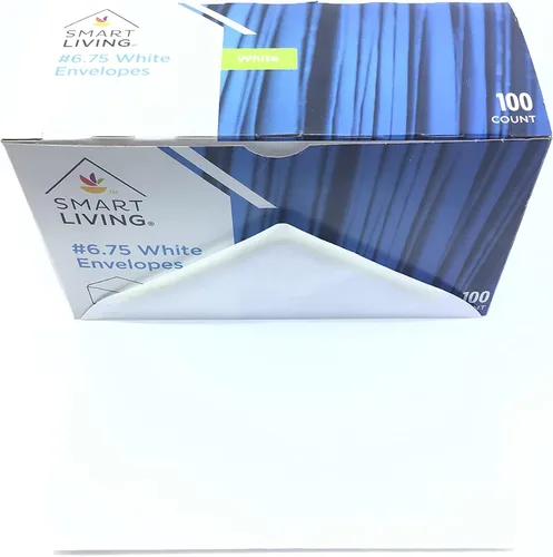 Vista 3 de Smart Living #6.75 Sobres engomados blancos, 100 unidades, 3.6 in x 6.5 in