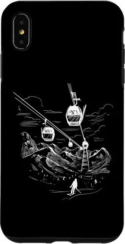 Vista 11 de iPhone 16 Ski Skiing Hobby Sport Snow Mountain Line Art Design Case
