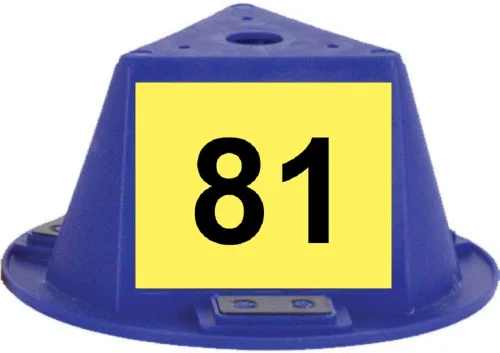 Vista 13 de Toppers magnéticos para techo, sombreros magnéticos para automóvil, juego de 10 unidades, con numeración (azul, numerados del 1 al 10)