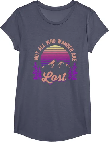 Vista 14 de Not All Who Wander Are Lost Vintage Mountains - Camiseta de senderismo, Negro, S