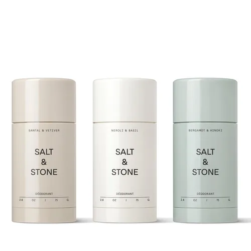 Vista 19 de Salt & Stone Aluminum-Free Deodorant, Women & Men Bergamot & Hinoki 2.6 oz Protección extra fuerte de 48 horas, aroma neutro de género, fabricado