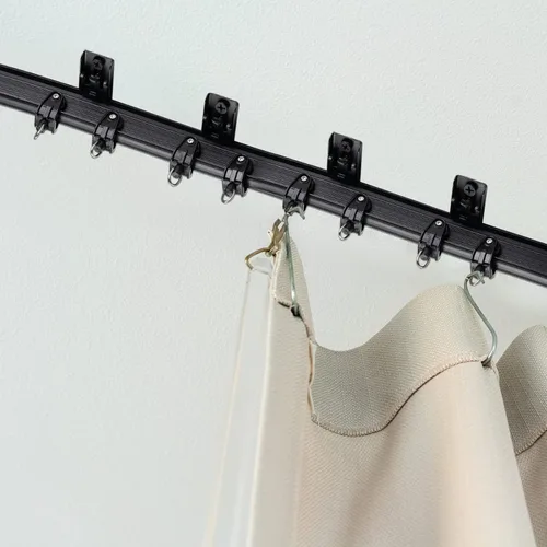 Vista 6 de Jetec Riel de cortina flexible para techo, riel flexible flexible para colgar en la pared, para sala de estar, dormitorio, barra divisora RV