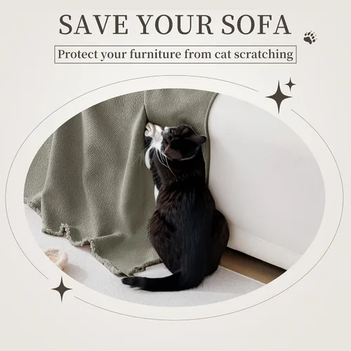 Vista 5 de Foreate Funda de sofá resistente al agua, funda de sofá gruesa y duradera para sofá seccional, lavable a máquina, protector de muebles para perros
