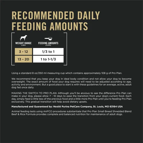 Vista 55 de Purina Pro Plan - Alimento para perros de raza pequeña con alto contenido de proteínas, fórmula de pollo y arroz, bolsa de 18 libras