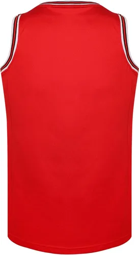 Vista 3 de Camiseta de baloncesto en blanco para hombre, de malla deportiva, para práctica deportiva, camiseta de hip hop de los años 90