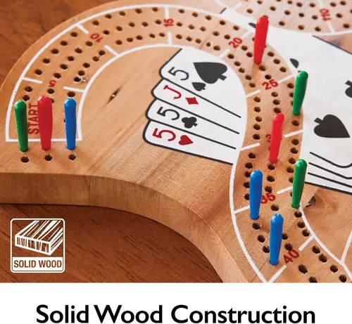 Vista 3 de Mainstreet Classics juego de Cribbage tradicional, de madera, 29 pulgadas (versión US)