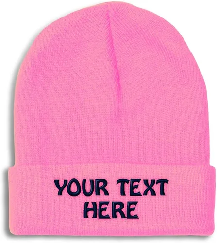 Vista 11 de Gorro de invierno para hombres y mujeres, gorro de acrílico con texto personalizado personalizado