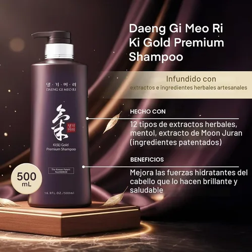Vista 3 de Daeng Gi Meo Ri Ki Gold Premium Champú+Set de tratamiento (16.9 fl oz)