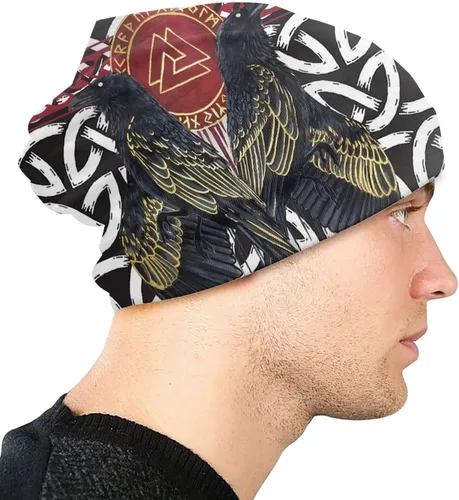 Vista 4 de Vikings - Gorro de invierno de punto suave para adultos, para exteriores