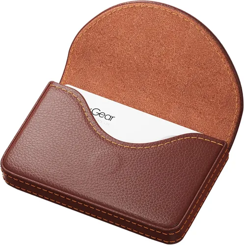 Vista 11 de MaxGear Estuche Porta Tarjetas de Presentación, Estuche de Tarjetas de Presentación de Cuero PU para Bolso, Billetera Porta Tarjetas de Presentación