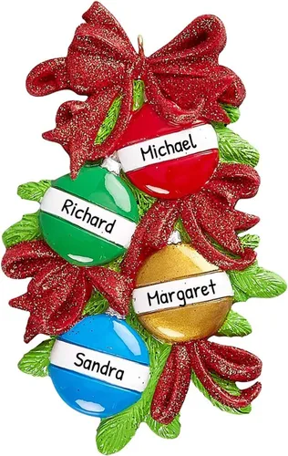 Vista 7 de Adornos personalizados para parejas 2024 – Bolas de Navidad para parejas, adornos de recuerdo 2024, adorno de recuerdo de nuestra primera Navidad