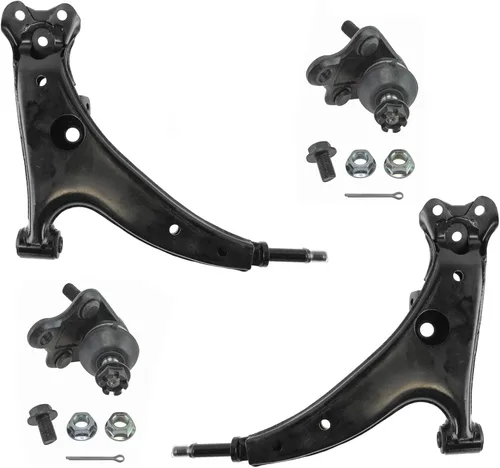 Vista 22 de TRQ Brazo de control superior e inferior del lado del conductor y del pasajero con juego de rótulas compatible con Chevrolet GMC 89-02