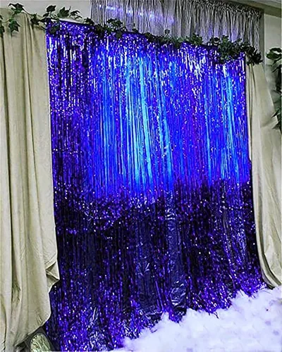 Vista 3 de Decoraciones de fiesta de graduación, azul marino, dorado, 2026, azul marino, amarillo, decoraciones de graduación, fiesta de cumpleaños, cortinas