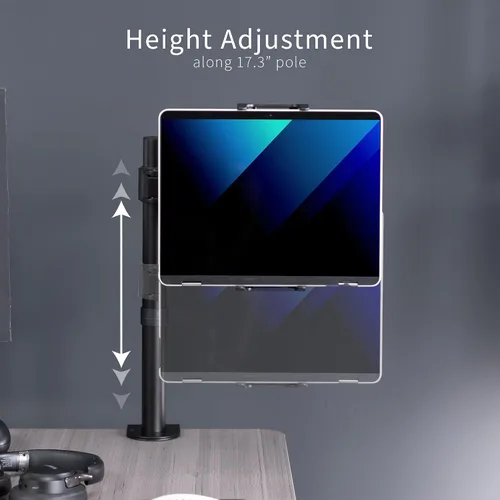 Vista 7 de VIVO Soporte universal de escritorio para tableta, adaptador de brazo único para portátiles 2 en 1, soporta monitores portátiles de hasta 15.6