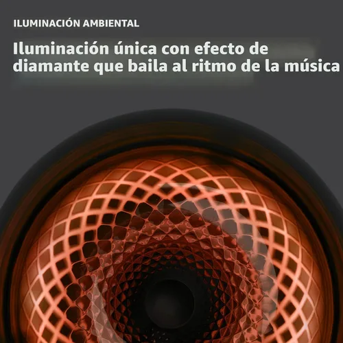 Vista 5 de Harman Kardon Aura Studio 4 - Altavoz Bluetooth para el hogar - Rendimiento de sonido superior - 5 temas de iluminación con efecto diamante
