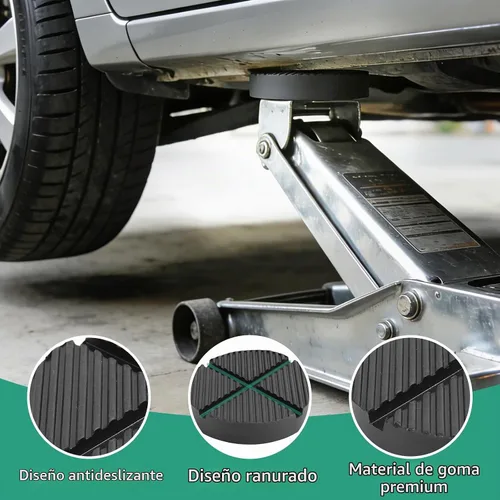 Vista 3 de Almohadilla de goma universal para gato de piso, almohadilla para elevador de vehículo, adaptador con ranura y protector de soldadura de pellizco 1