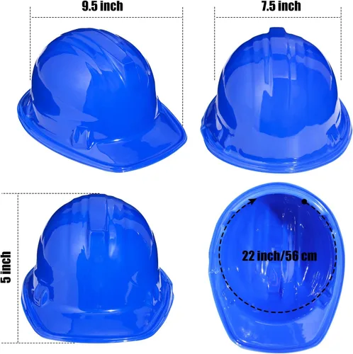 Vista 3 de Sumind Paquete de 48 sombreros de fiesta de construcción para niños, casco de plástico para trabajadores, juguete a granel para niños de 3 a 8 años