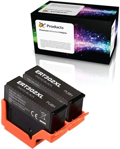 Vista 2 de Cartucho de tinta remanufacturado de repuesto para Epson 302 302XL para Expression Premium XP-6000 XP-6100 (negro)