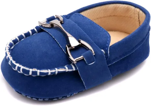 Vista 24 de LONSOEN - Zapatos de cuna para aprender a caminar, de vestir, para niños y niñas 209 Negro