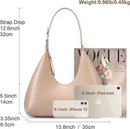 Vista 5 de MELOLILA Bolso hobo pequeño para mujer, bolso de media luna, bolso de hombro mediano para mujer, bolso de media luna 2023