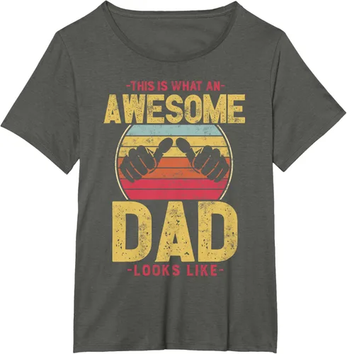 Vista 16 de This is what a awesome dad looks like T-Shirt, Negro