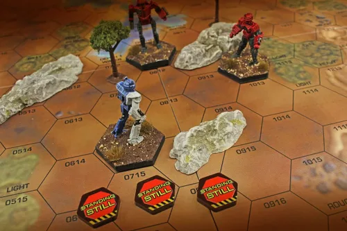 Vista 2 de LITKO Fichas de maniobras de combate Mecha Fichas a todo color Compatible con BattleTech, BattleForce y Alpha Strike (posición de quieta)