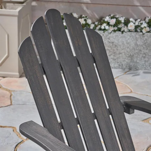 Vista 6 de Christopher Knight Home Cara Silla Adirondack plegable de madera de acacia para exteriores, acabado azul