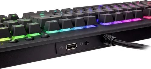 Vista 6 de Thermaltake Tt Premium X1 RGB Smartphone habilitado por voz AI 16.8 millones de colores con 12 efectos de iluminación Cherry MX Blue Switches
