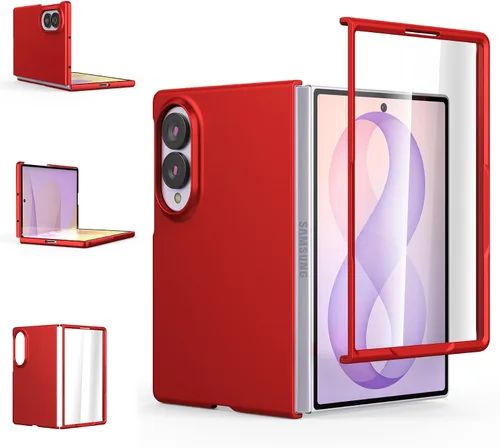 Vista 22 de Foluu Funda Slim Fit para Samsung Galaxy Z Fold 5, con protector de pantalla frontal integrado, cubierta protectora de PC mate ultradelgada