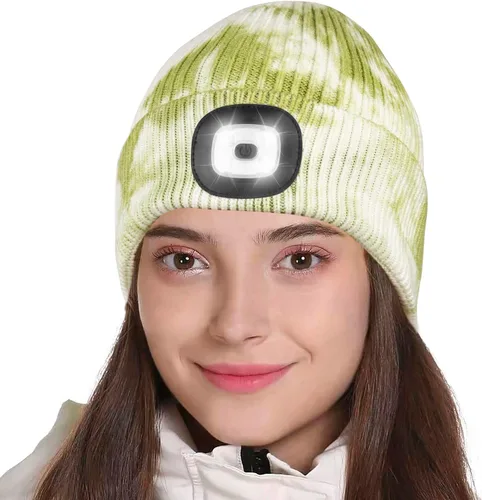Vista 33 de Tutuko Gorro unisex con luz, gorro LED recargable por USB, sombrero LED con linterna, regalos para hombres, mujeres, papá