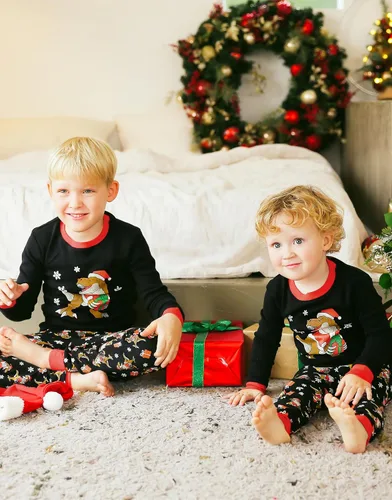 Vista 100 de VAENAIT BABY Infant Toddler Kids Adult Couple Family Matching Women Men Christmas Pjs Xmas Holiday Buffalo Plaid Pajama Set