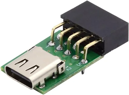 Vista 11 de Puertos duales USB 3.1 tipo C USB-C hembra a USB 2.0 placa madre 9pin 10pin adaptador de cabecera PCBA 480Mbps