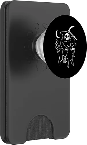 Vista 8 de Grim Reaper Ride Satan Cat Demonic Evil Devil Ocult Satanic PopSockets PopGrip: Agarre intercambiable para teléfonos y tabletas